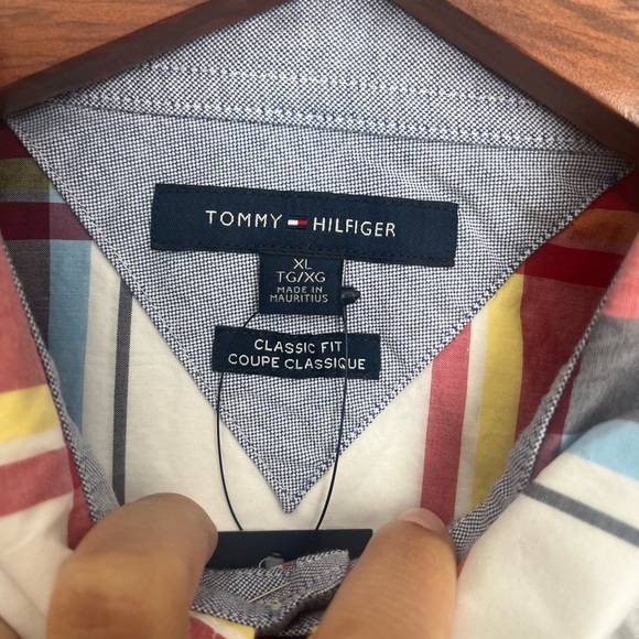 Tommy Hilfiger Men Plaid Long Sleeve Shirt XL NWT - Picture 5 of 7